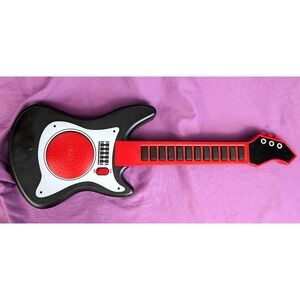 Kids Guiter 12 Musical Demo Buttons 3 To 6 Years Toy Box Black Red Working 20"